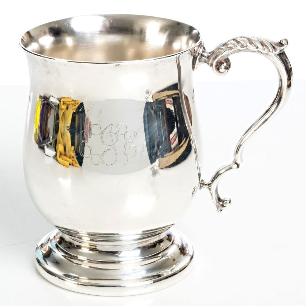 Vintage EPNS Silverplate Cup - K&B S EPNS A1 - 4" Tall - Engraved